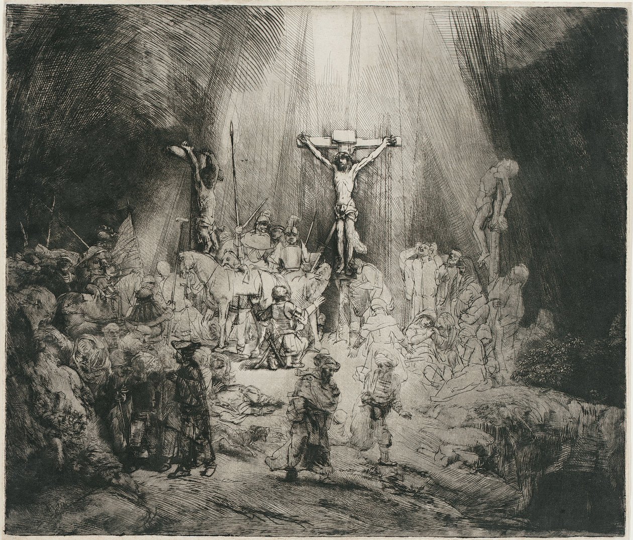 Die drei Kreuze, um 1653 von Rembrandt van Rijn