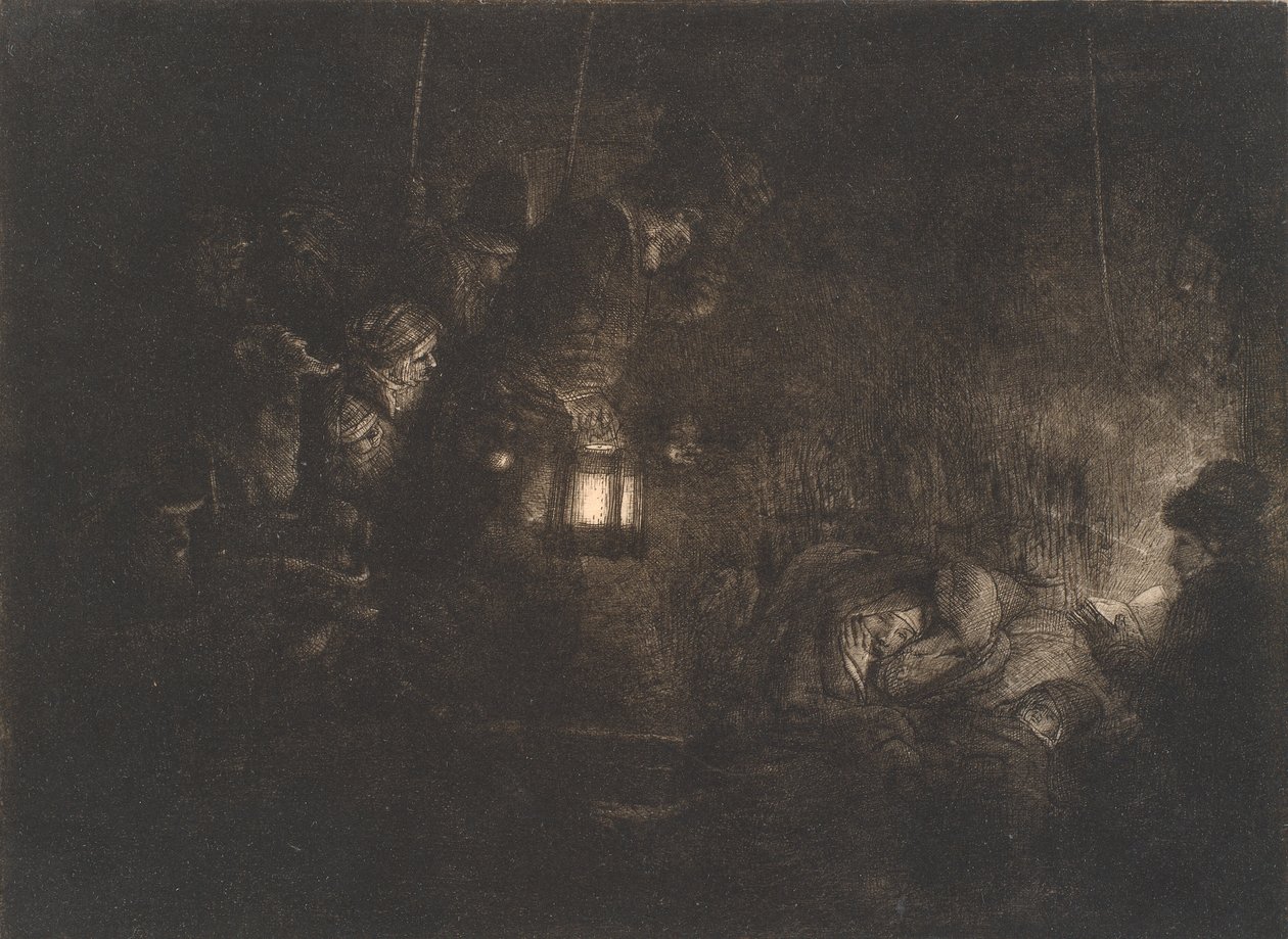Die Anbetung der Hirten: ein Nachtstück von Rembrandt van Rijn