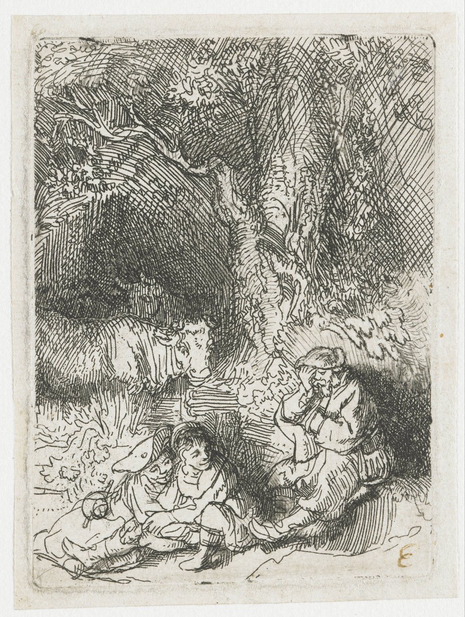 Der schlafende Hirte von Rembrandt van Rijn