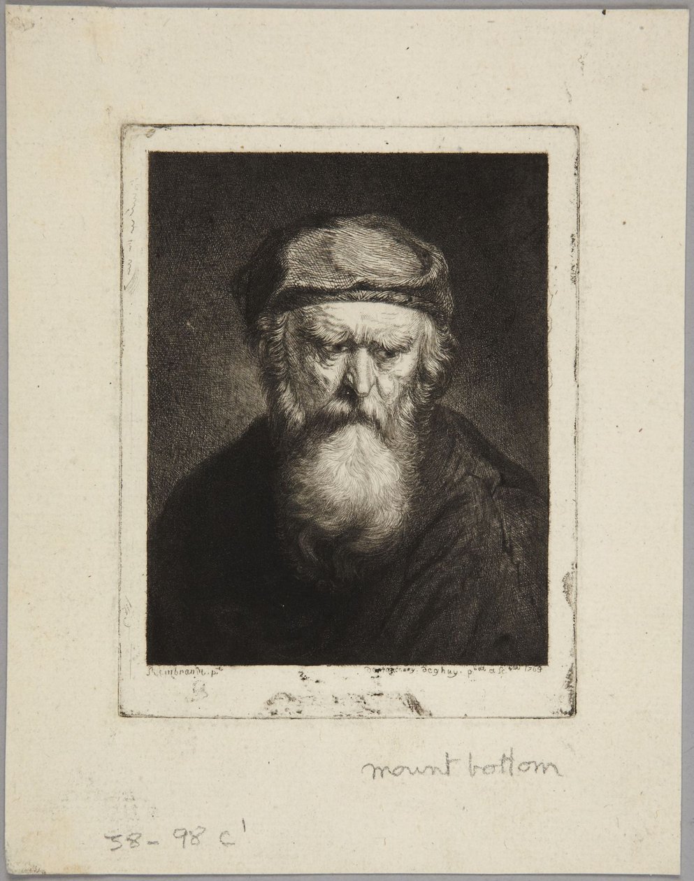 Melancholischer Greis von Rembrandt van Rijn