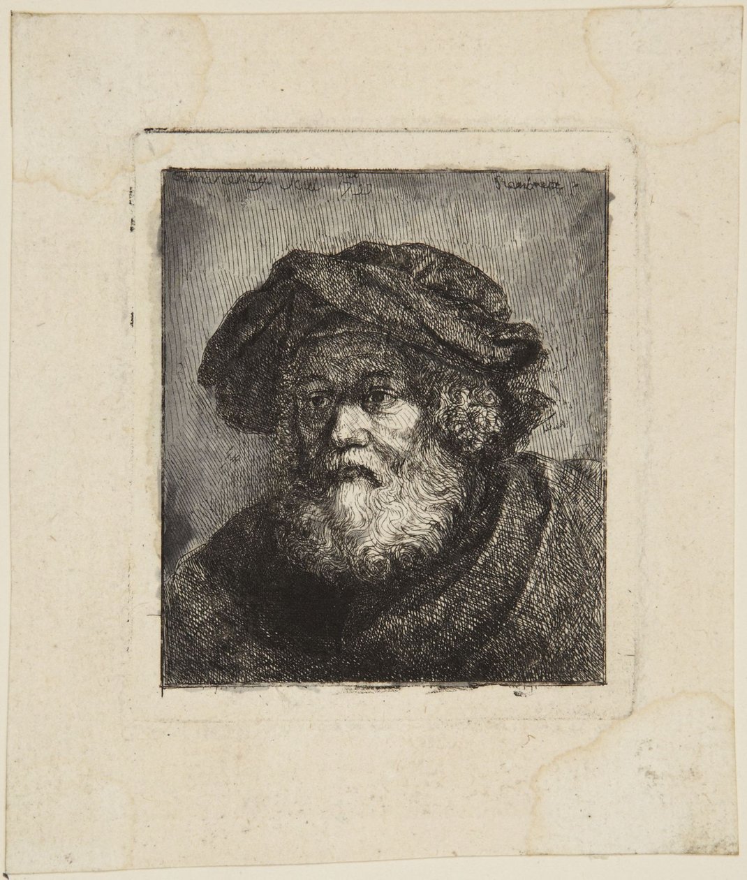 Alter Mann mit Mütze von Rembrandt van Rijn