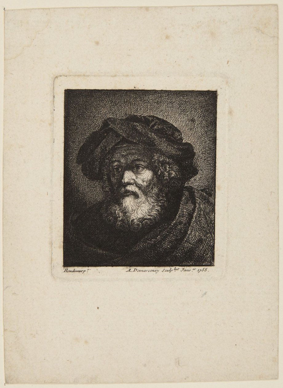 Alter Mann mit Mütze von Rembrandt van Rijn