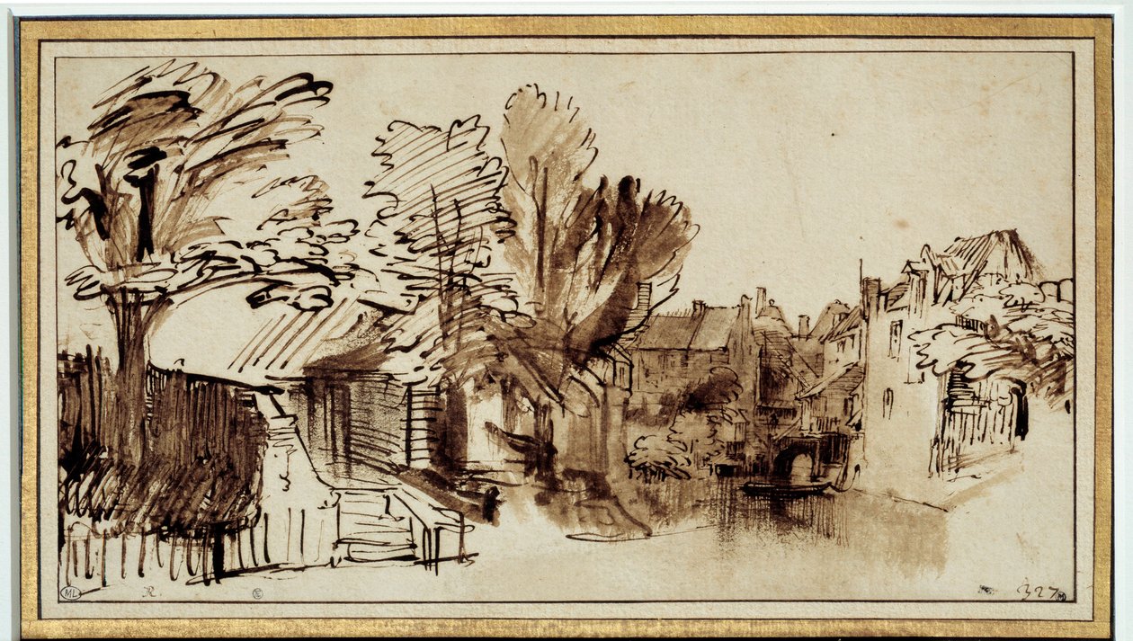 Blick auf den Singel-Kanal in Amersfoort von Rembrandt van Rijn