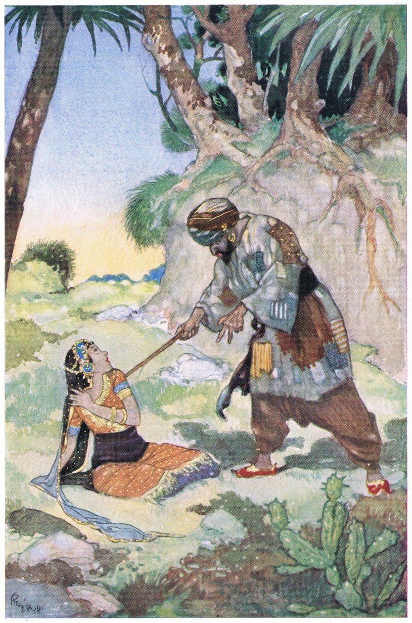 Er begann sie so heftig zu schlagen, dass sie um Hilfe rief, 1930er Jahre von René Bull