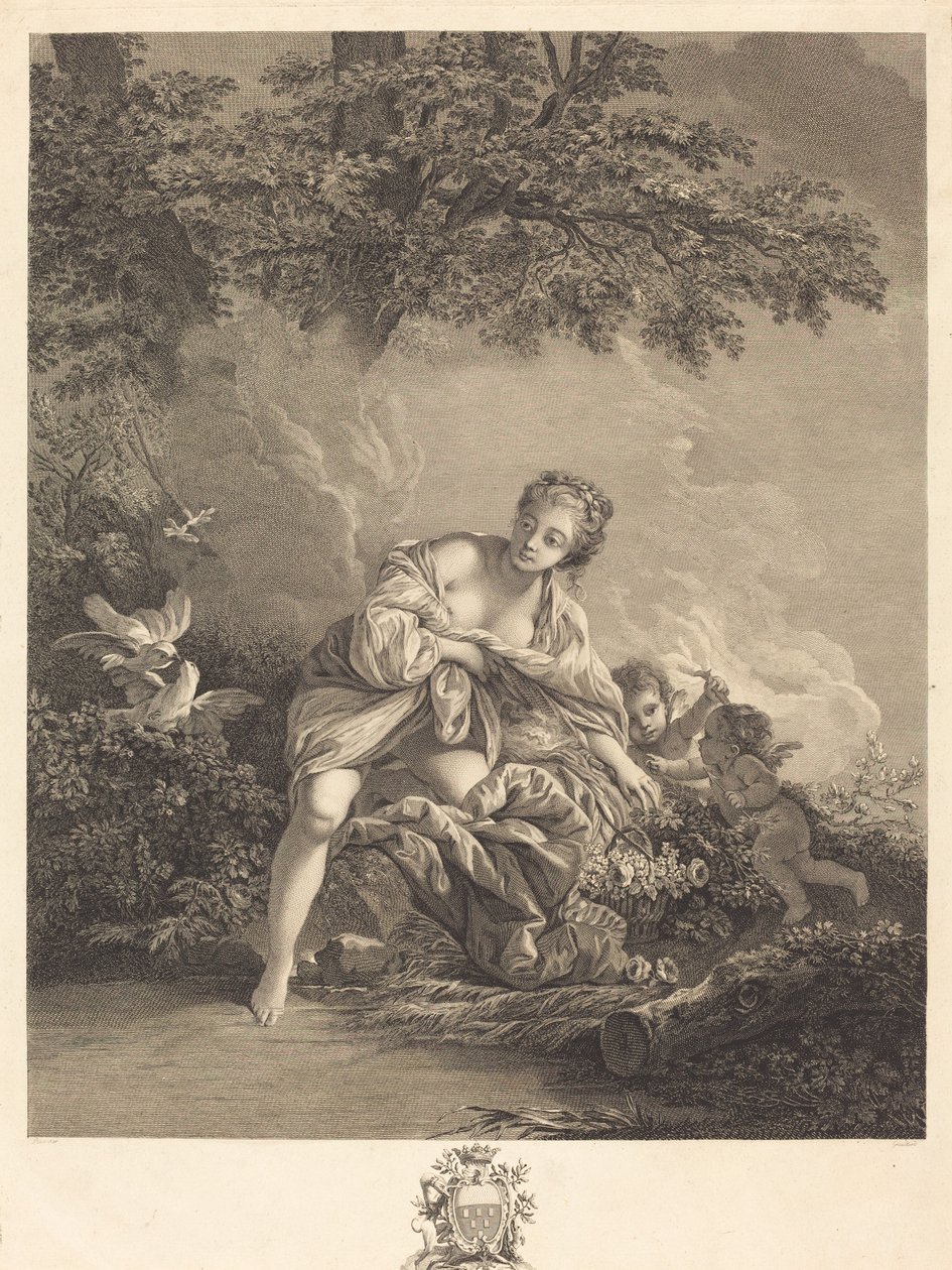 Venus und die Amoretten von René Gaillard after François Boucher