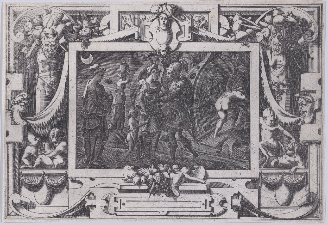Medea bricht mit Jason auf von Rene Boyvin