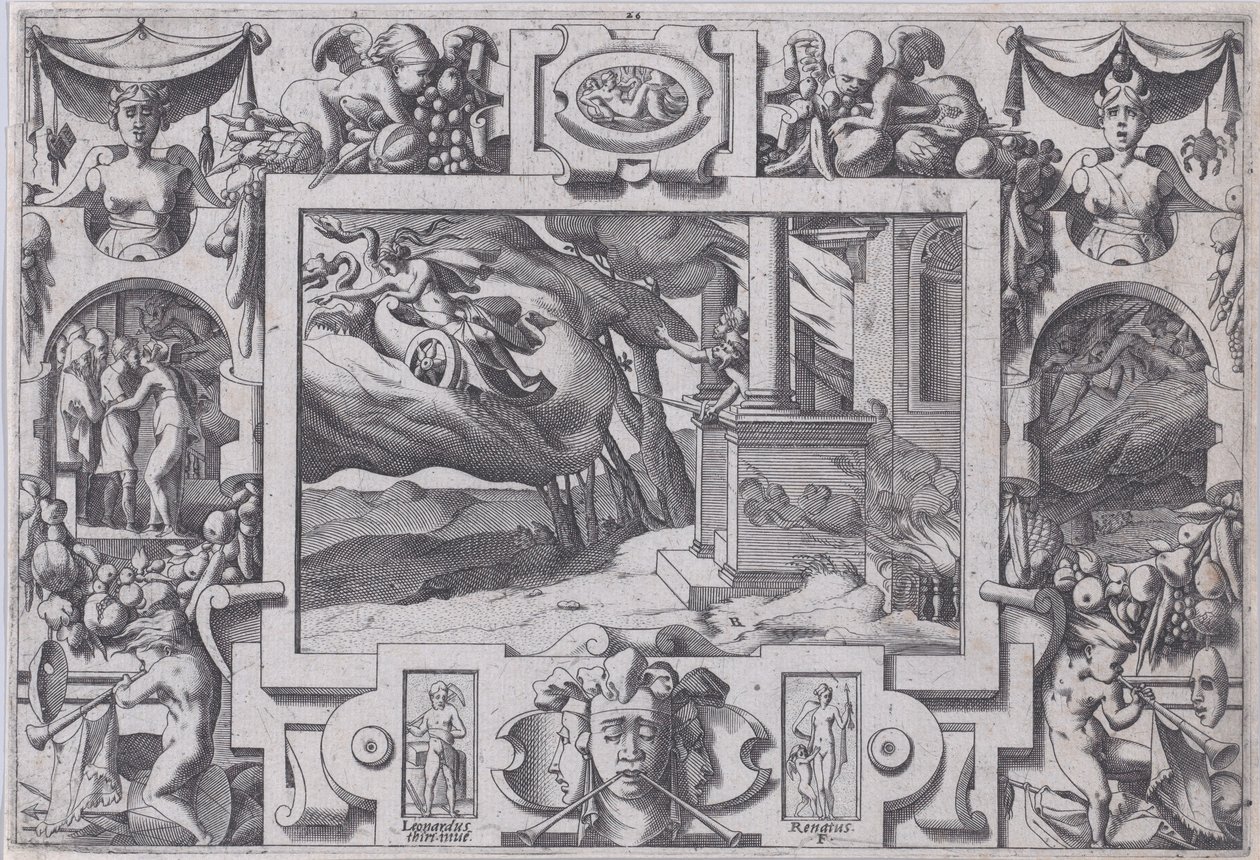 Medea flieht vor Jason von Rene Boyvin