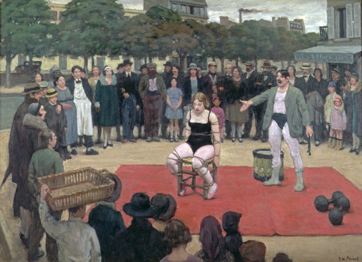 Die reisenden Künstler, um 1928-30 von René François Xavier Prinet