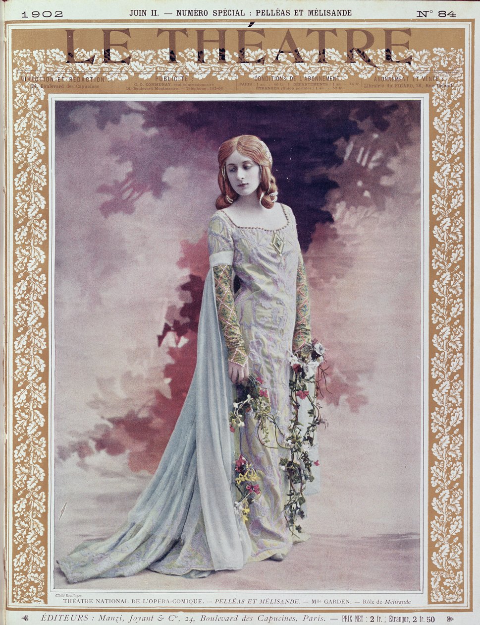 Mary Garden als Melisande, Titelseite des Magazins 