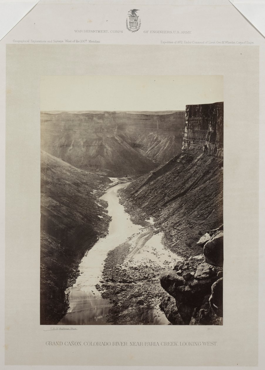 Grand Canyon, Colorado River, Mündung des Kanab Wash, Blick nach Westen von Reverend George Wilson Bridges