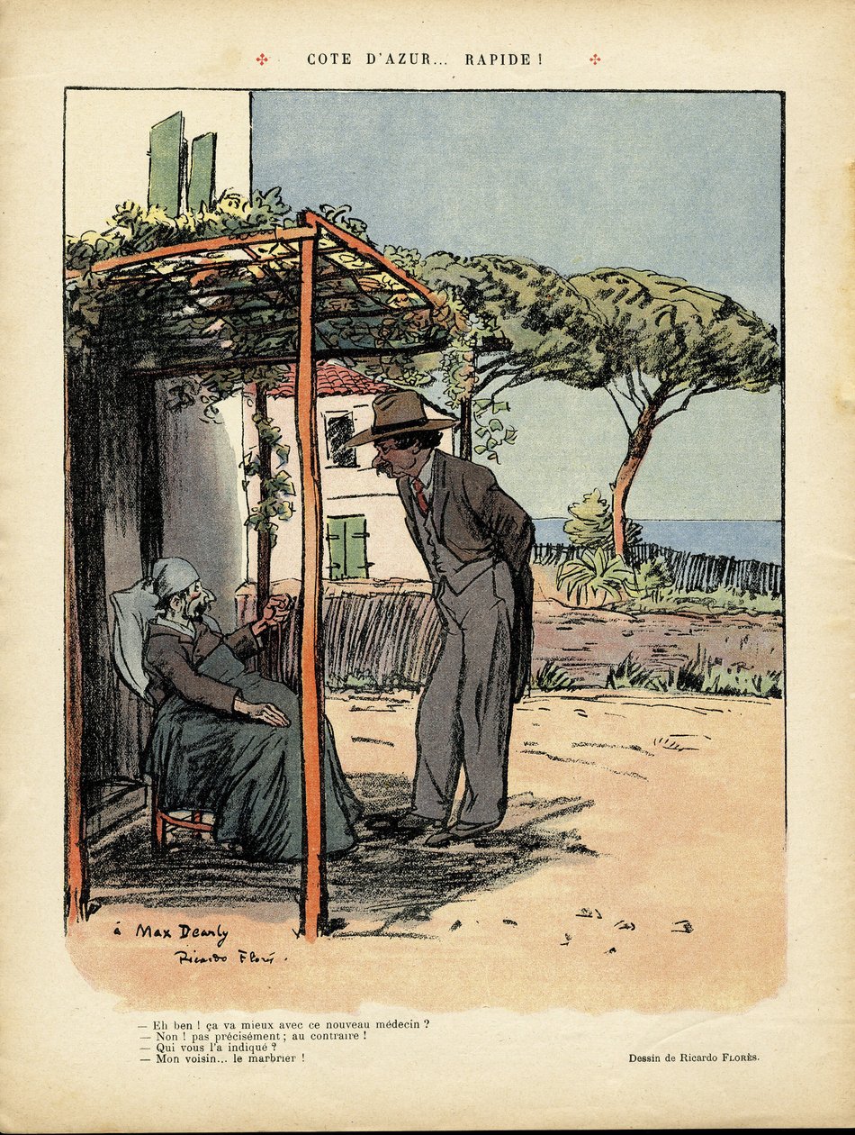 Illustration von Ricardo Flores (1878-1918) in Le Rire, 24.02.12 - Côte d