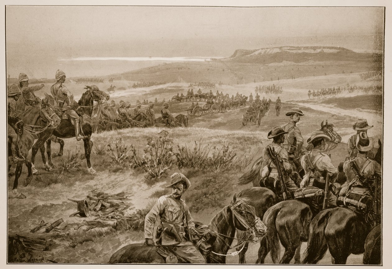 Eine Aufklärung in Kraft mit General Frenchs Kavallerie in der Nähe von Colesberg von Richard Caton Woodville junior