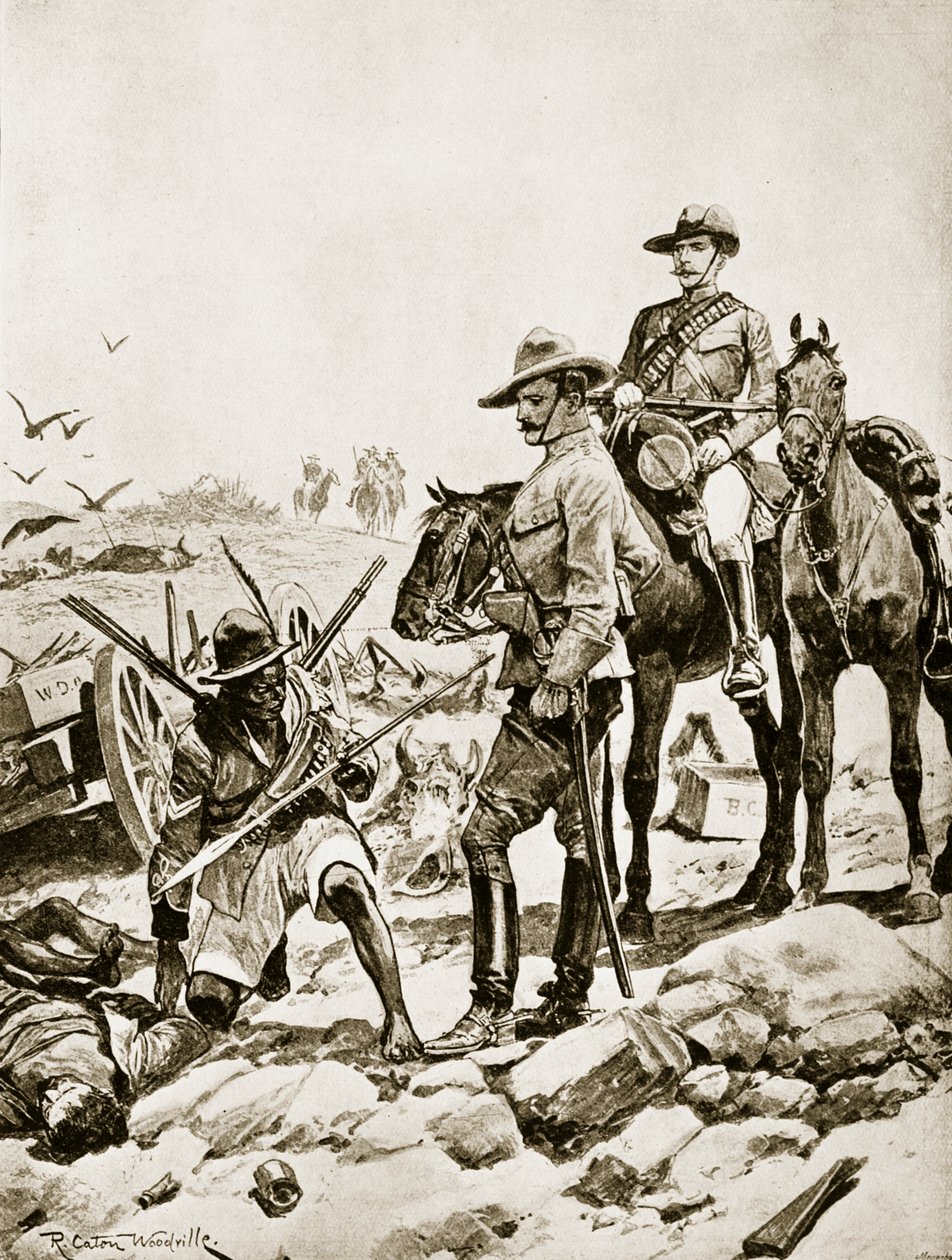 Auf der Spur der Matabele, 1893 von Richard Caton Woodville junior