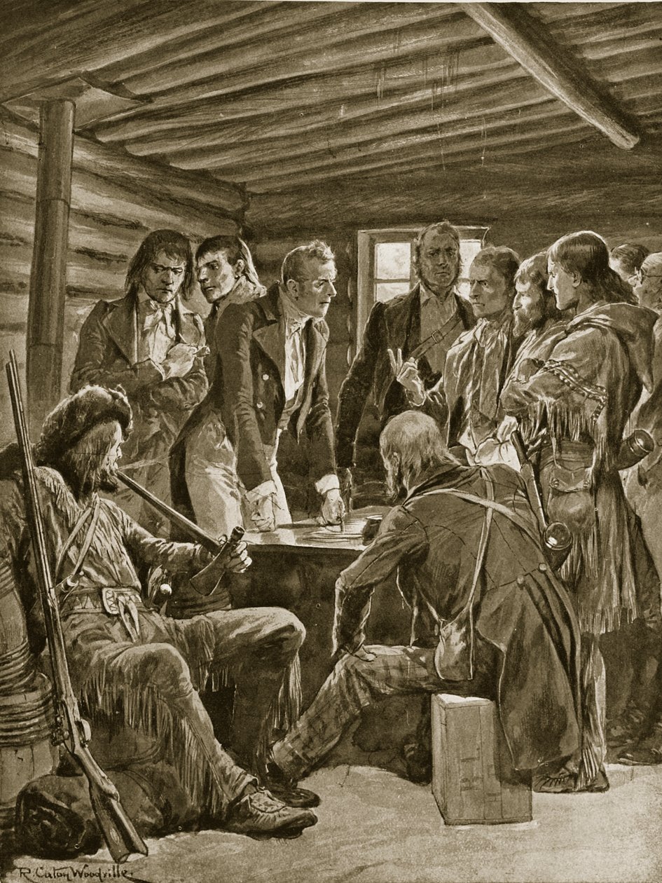 Sir George Simpson auf Vancouver Island, 1855, Illustration aus 