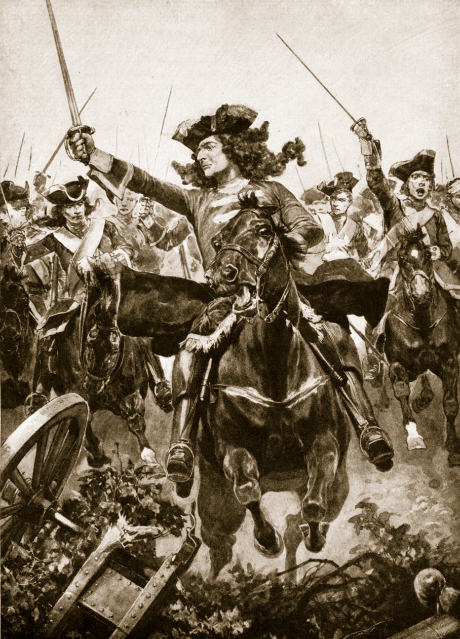 Der Herzog von Marlborough in der Schlacht von Oudenarde, 11. Juli 1708 von Richard Caton Woodville junior
