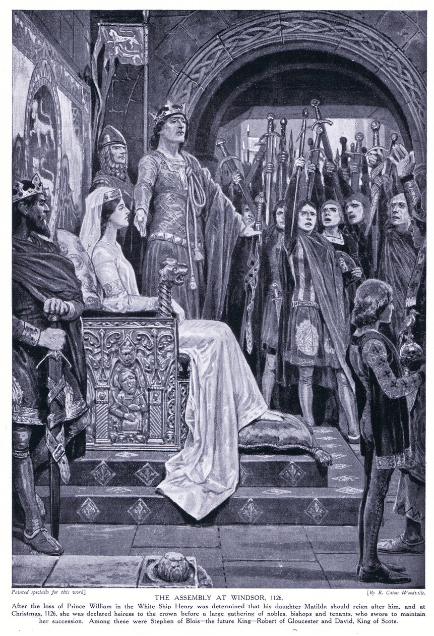Die Versammlung in Windsor AD1126, 1920er Jahre von Richard Caton Woodville junior