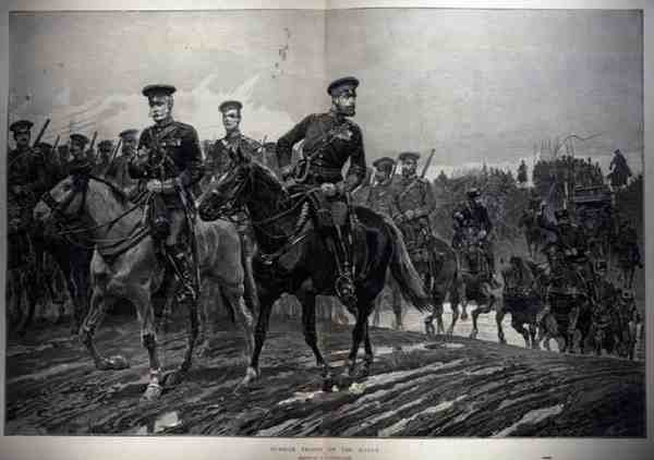 Russische Truppen auf dem Marsch von Richard Caton II Woodville