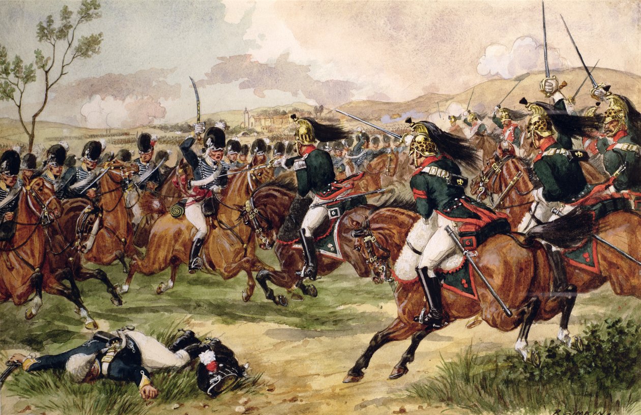 Die 20. leichten Dragoner in der Schlacht von Vimeiro, 21. August 1808 von Richard Simkin