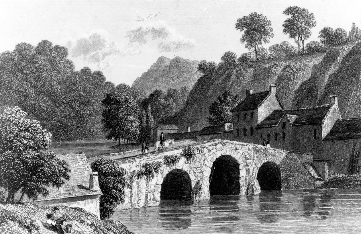 Glenmire-Brücke, nahe Cork, graviert von E. Finden, 1832 von Richard Westall