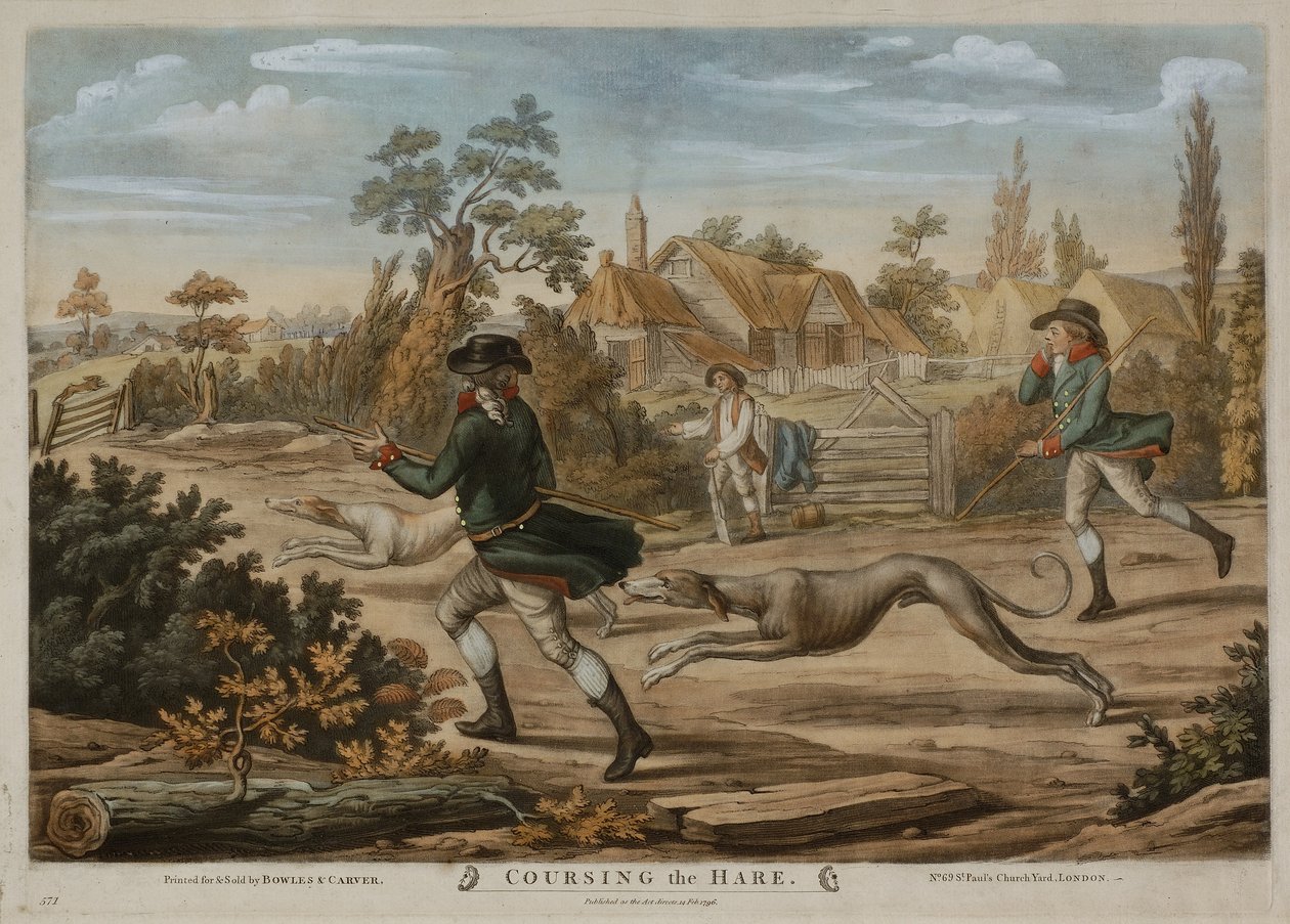 Hasenjagd, gedruckt für Bowles & Carver, veröffentlicht 1796 von Richard (after) Dighton