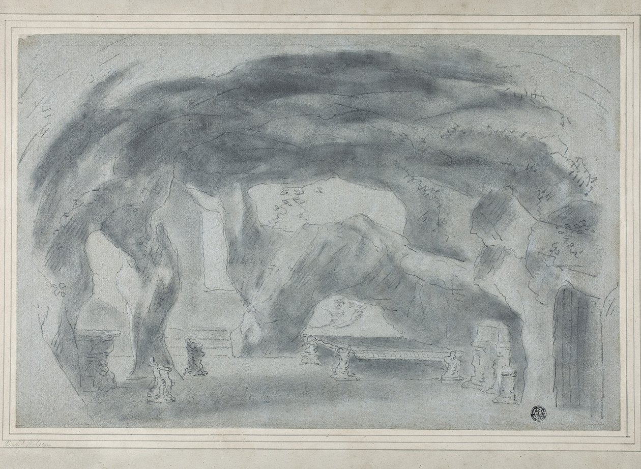 Innenraum einer Grotte von Richard (attr.to) Wilson