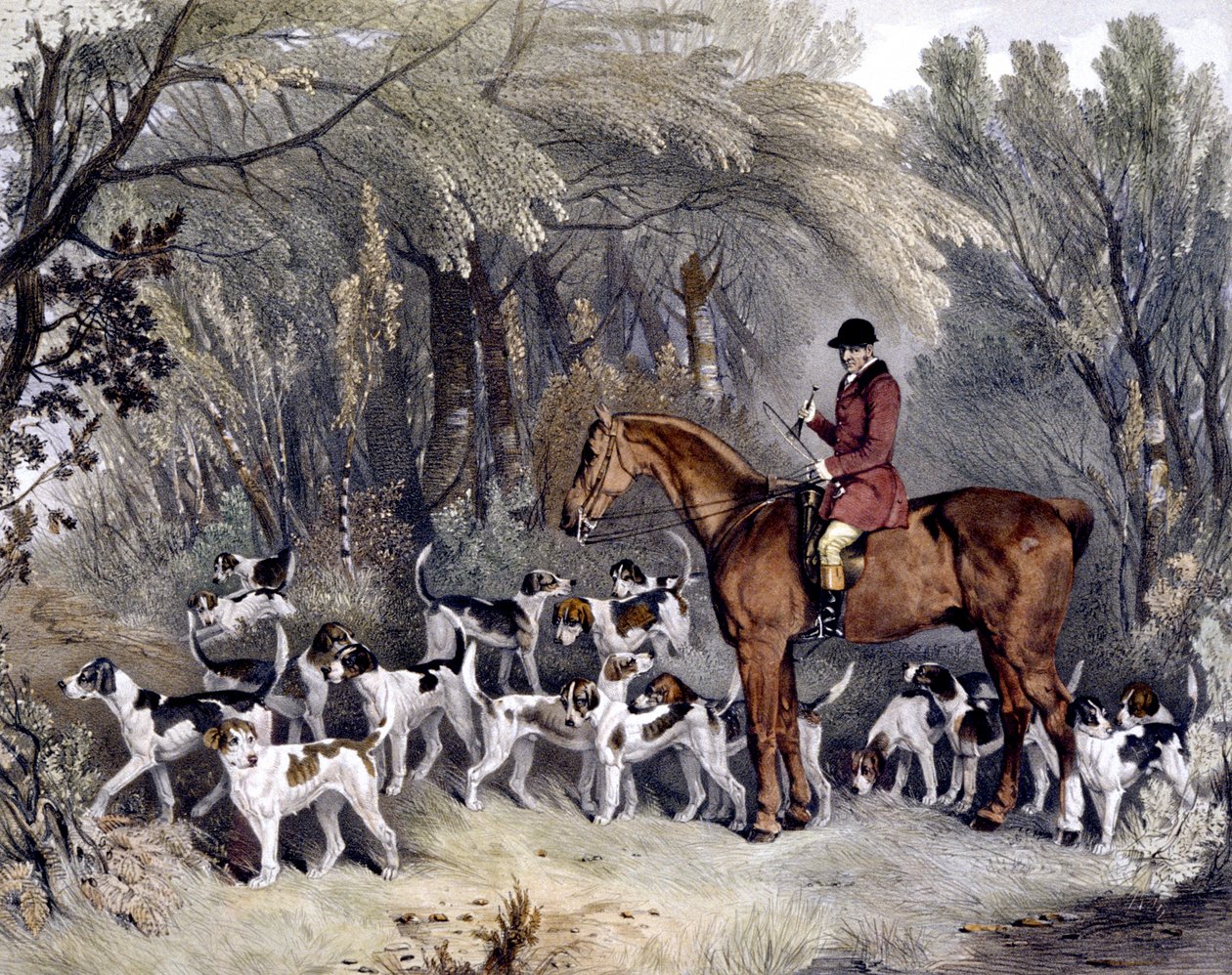 W. Head, Jäger der Donnington Hounds, graviert von J.W. Giles (1801-70) 1837 von Richard Barrett (after) Davis