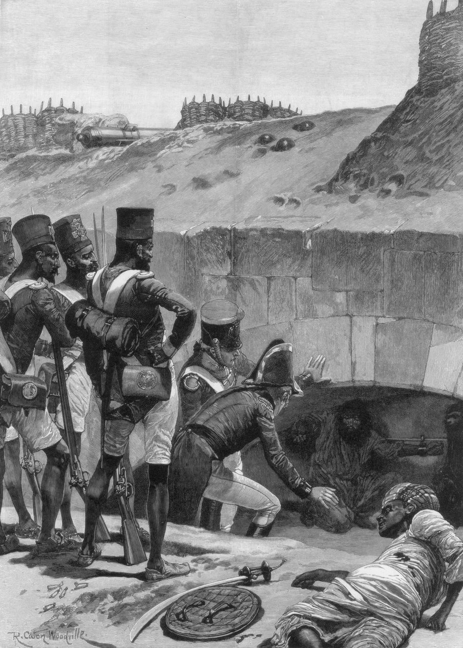 Finden der britischen Gefangenen unter den Kasematten in den Befestigungen, 1894 von Richard Caton II Woodville