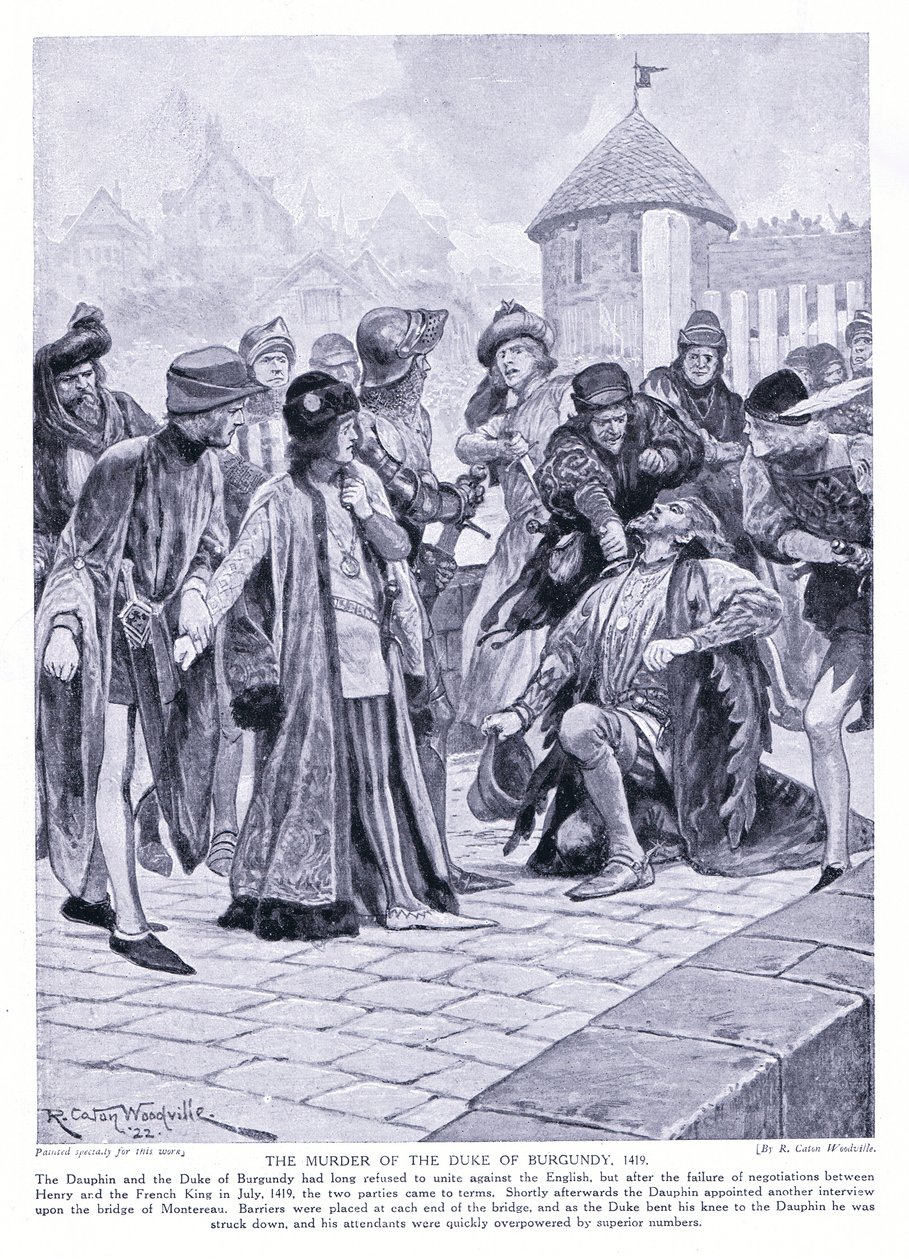Der Mord an Herzog von Burgund, 1419 von Richard Caton Woodville junior