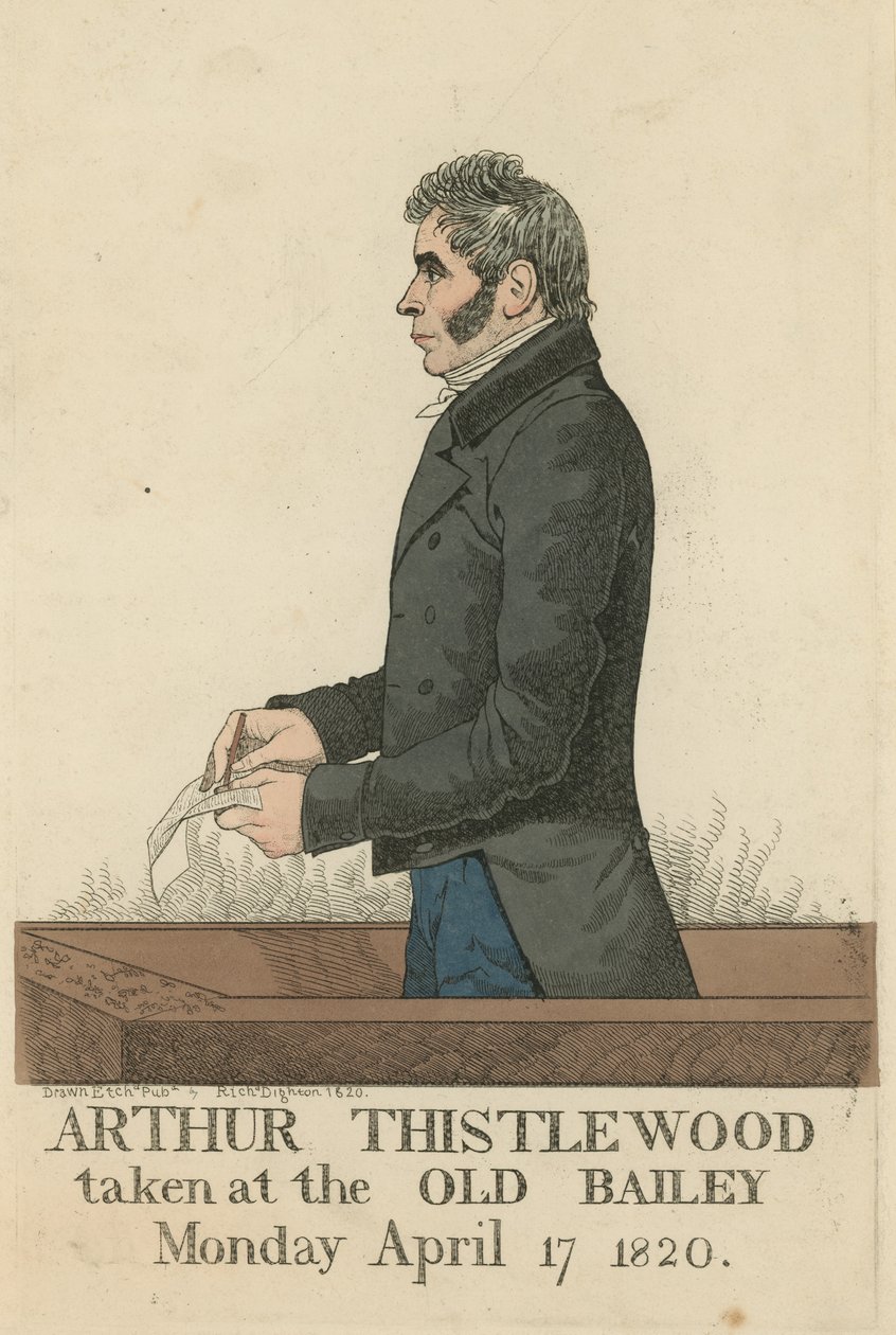 Porträt von Arthur Thistlewood (farbige Gravur) von Richard Dighton