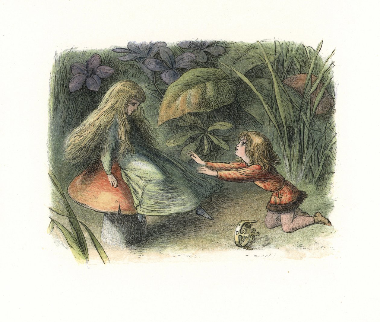 Elfenprinz von einer Fee auf einem Pilz abgewiesen von Richard Doyle