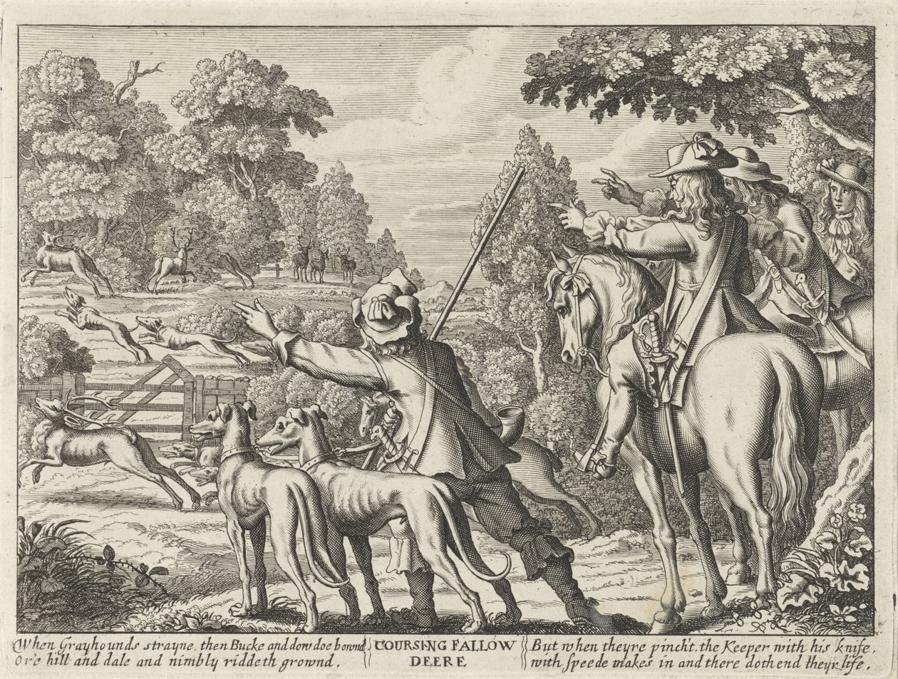 Hirsche gejagt von Jagdhunden Jagdpartien (Serientitel) von Richard Gaywood (possibly)