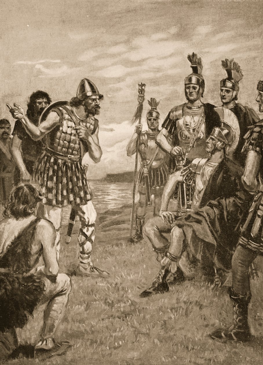 Agricola empfängt einen irischen König, Illustration aus 