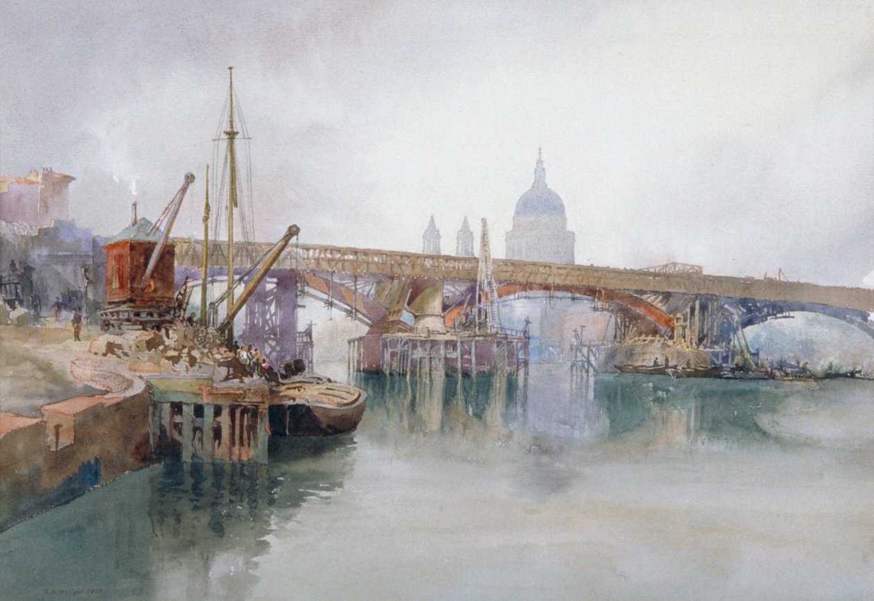 Southwark-Brücke im Abriss, 1915 von Richard Henry Wright