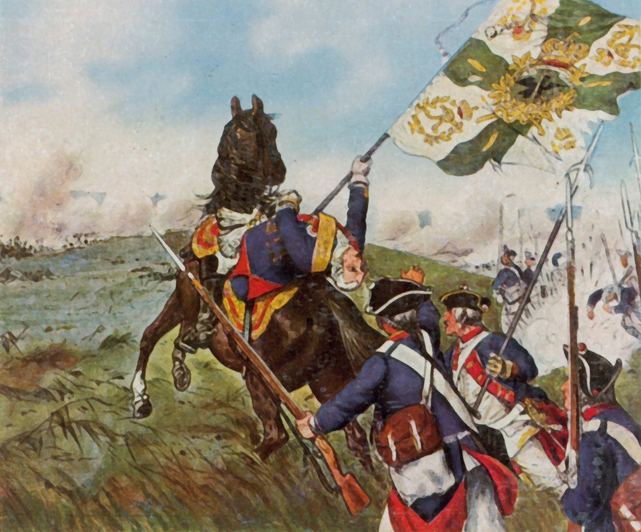 Schwerins Tod bei Prag, 6. Mai 1757 von Richard Knotel