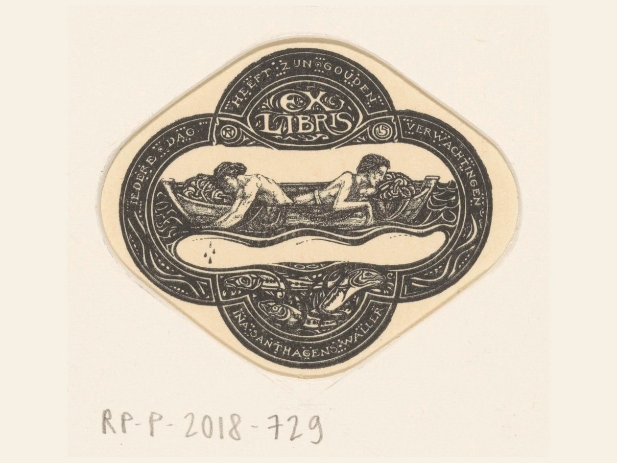 Ex Libris von Ina van Eibergen Santhagens-Waller von Richard Nicolaüs Roland Holst
