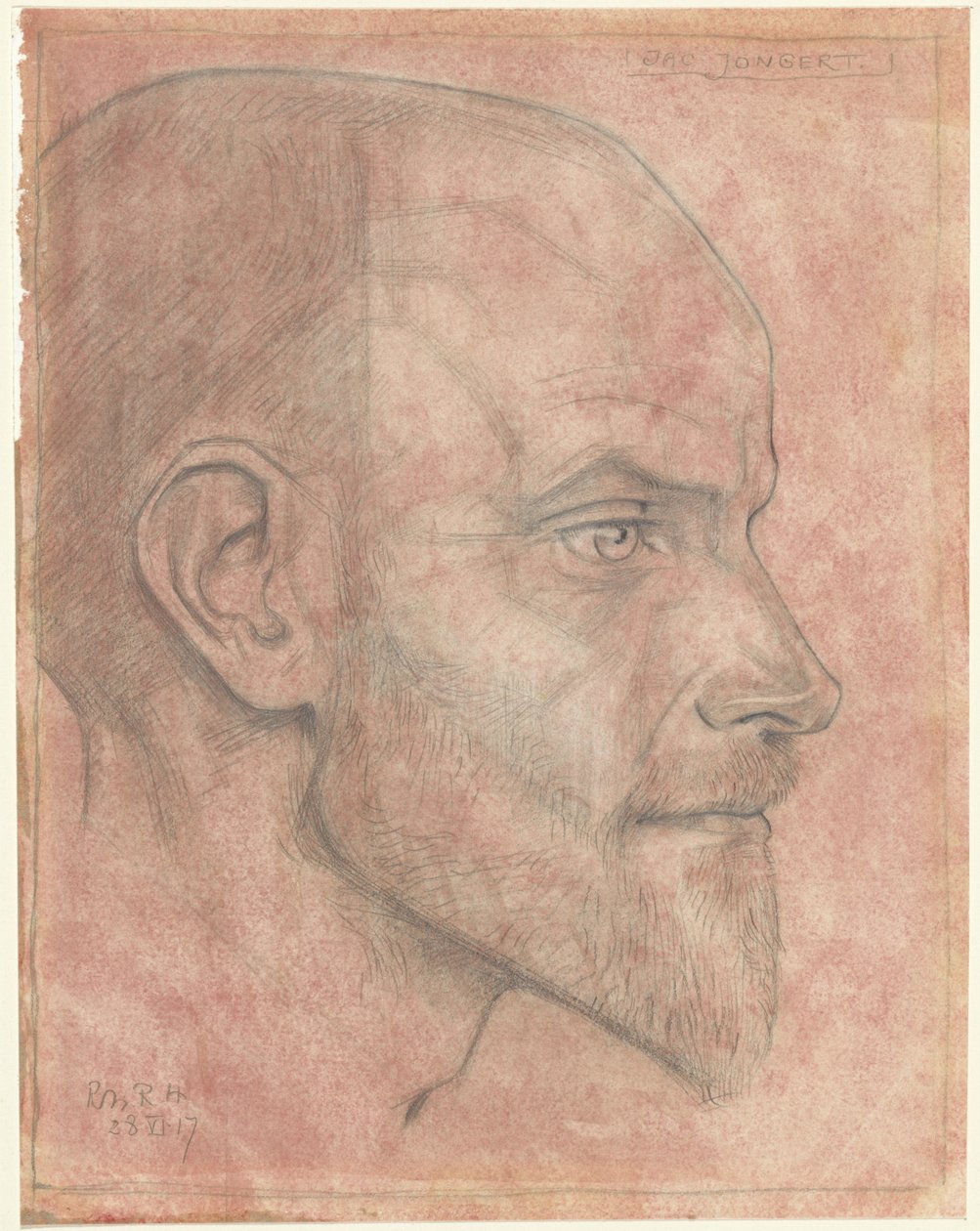 Porträt von Jac. Jongert, von der Seite von Richard Nicolaüs Roland Holst