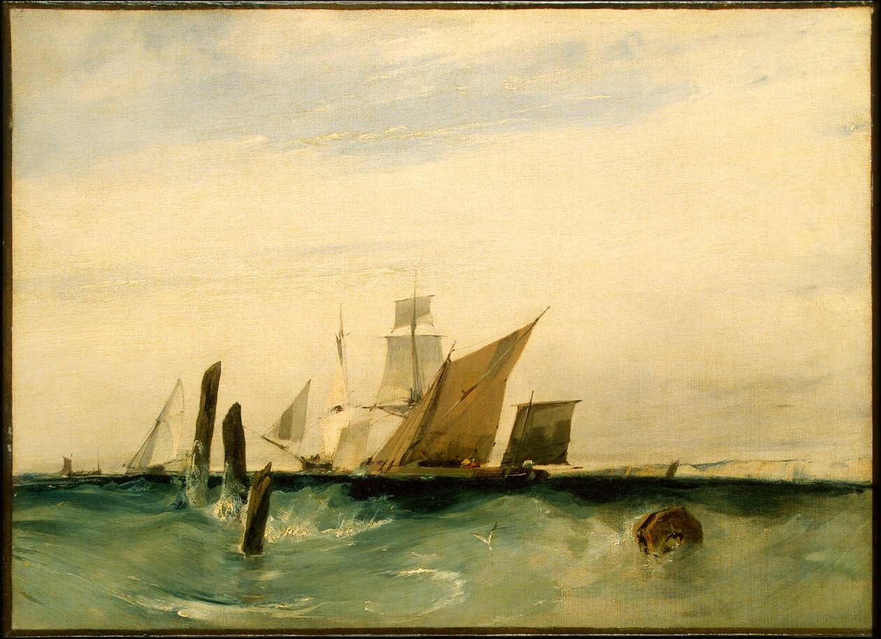 Seestück: Vor der französischen Küste von Richard Parkes Bonington