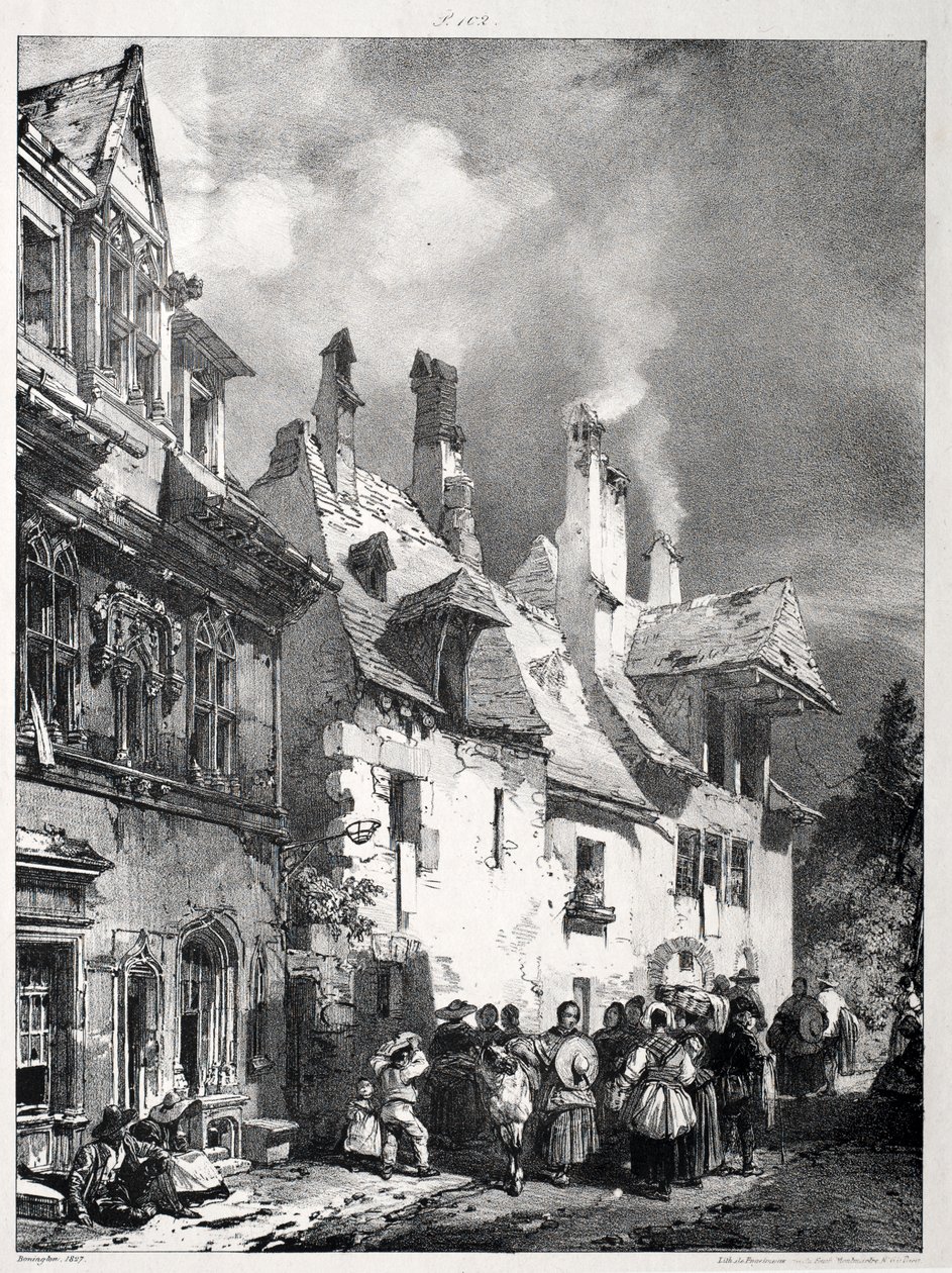 Straße am Stadtrand von Besançon, Frankreich von Richard Parkes Bonington