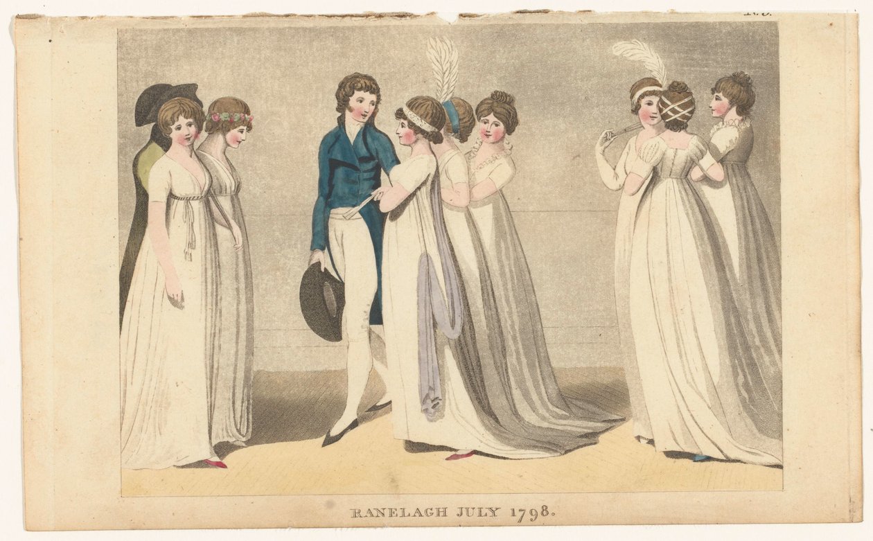 Magazin der weiblichen Mode von London und Paris: Ranelagh Juli 1798 von Richard Phillips