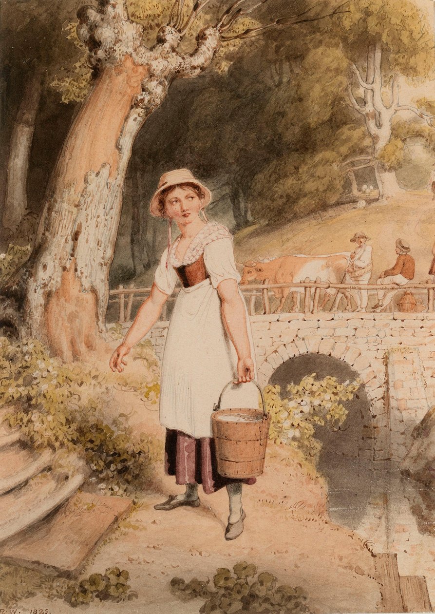 Ein Mädchen mit einem Wassereimer von Richard Westall