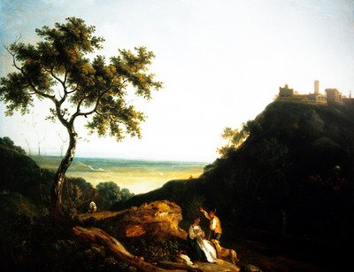 Walisische Landschaft mit Figuren von Richard Wilson