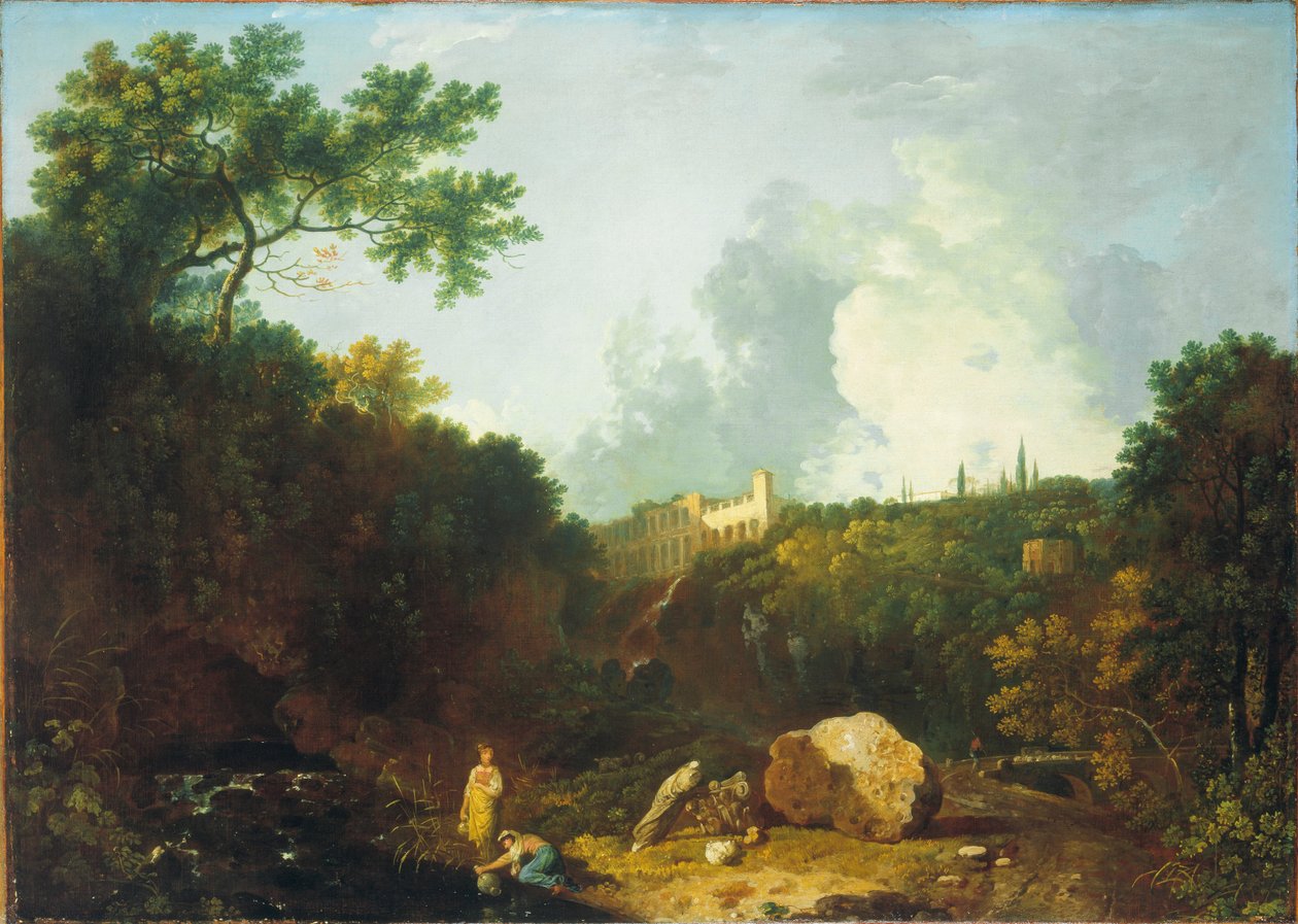 Fernblick auf die Villa des Maecenas in Tivoli von Richard Wilson