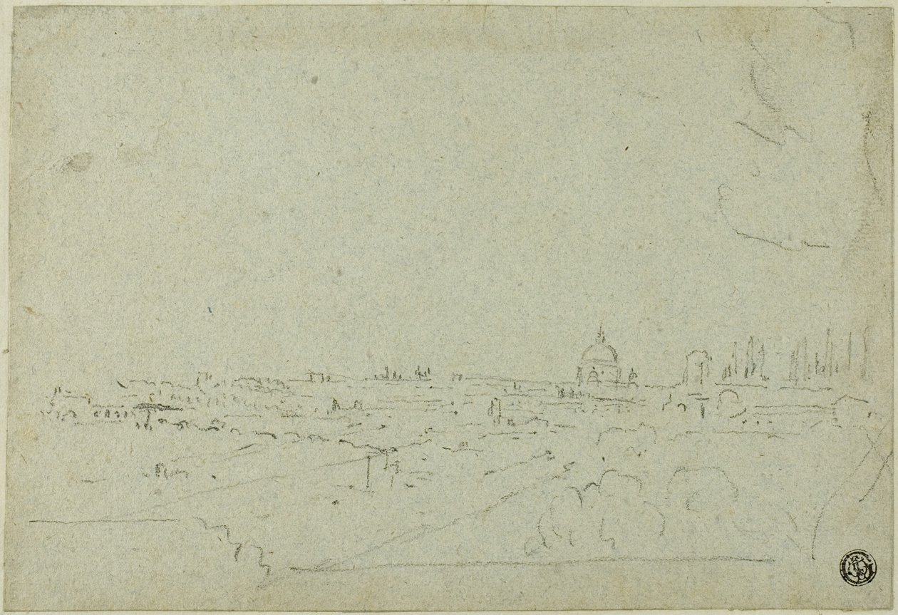 Blick auf den Petersdom vom Palast der Cäsaren, mit dem Circus Maximus unten von Richard Wilson
