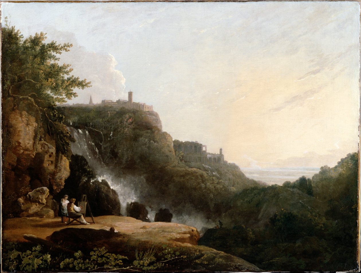 Ansicht von Tivoli: die Cascatelle und die „Villa des Maecenas“ von Richard Wilson