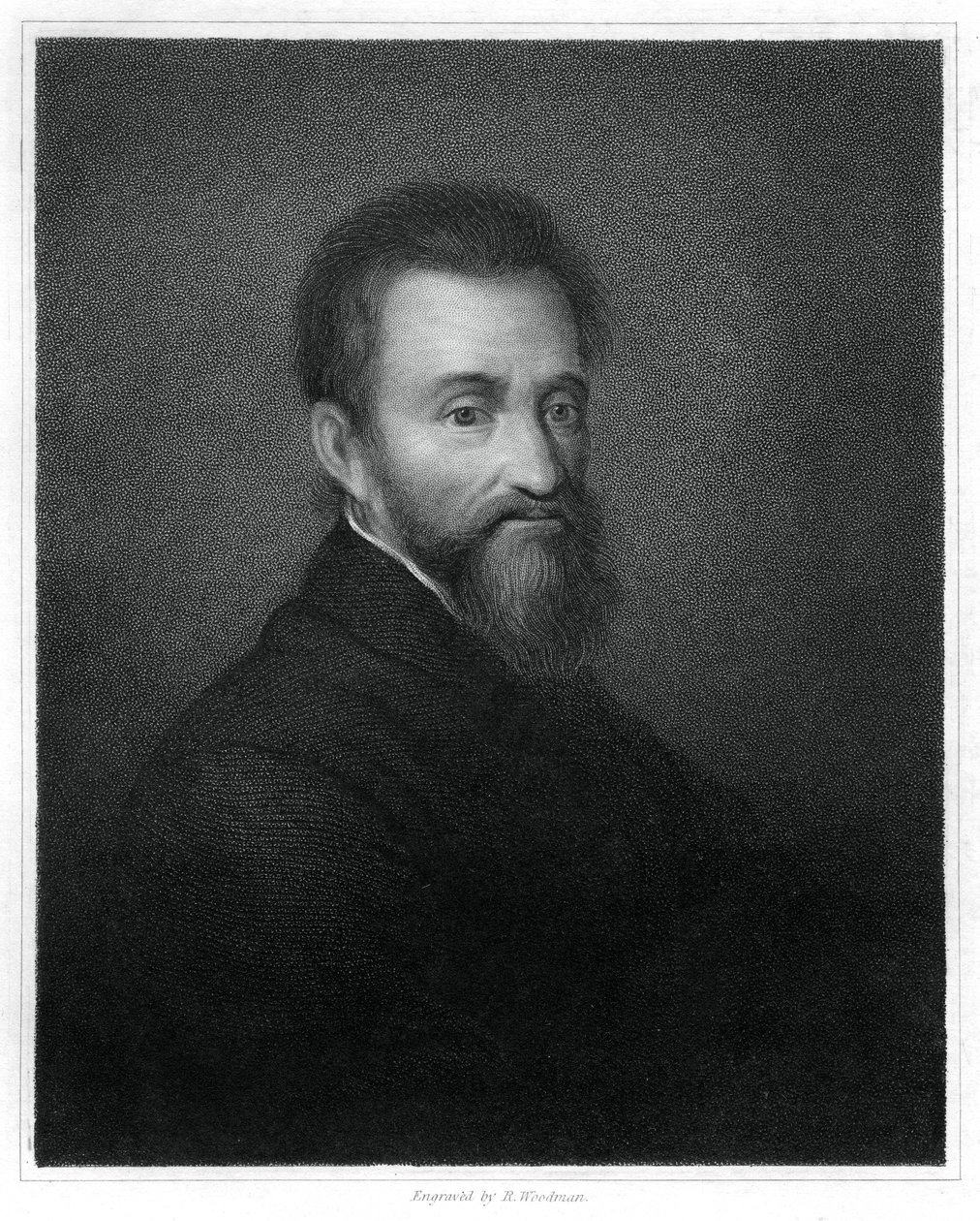 Michelangelo, italienischer Renaissance-Bildhauer, Maler, Architekt und Dichter, 1833 von Richard Woodman