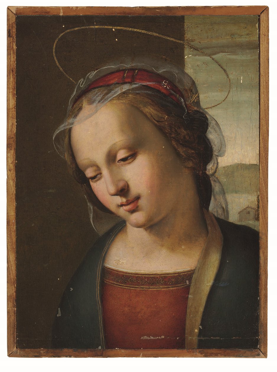 Die Madonna: ein Fragment eines Altarbildes von Ridolfo Ghirlandaio (attr. to)