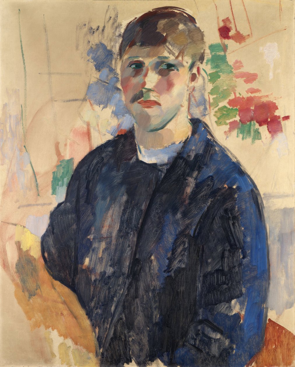 Selbstporträt mit blauer Bluse, von Wouters, Rik (1882-1916). Öl auf Leinwand von Rik Wouters