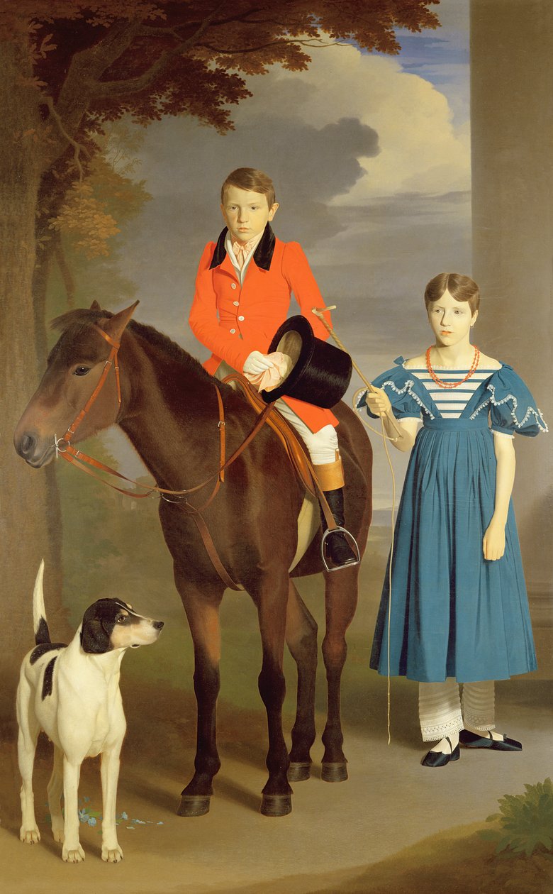 John Gubbins Newton und seine Schwester Mary, 1832-33 von Robert Burnard