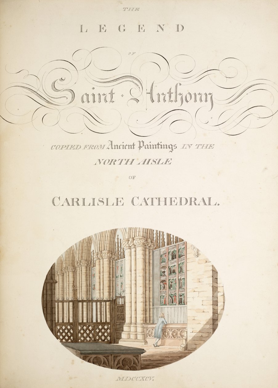 Die Altertümer der Kathedrale St. Mary, Carlisle, gezeichnet von Robert Carlile, 1795 von Robert Carlile