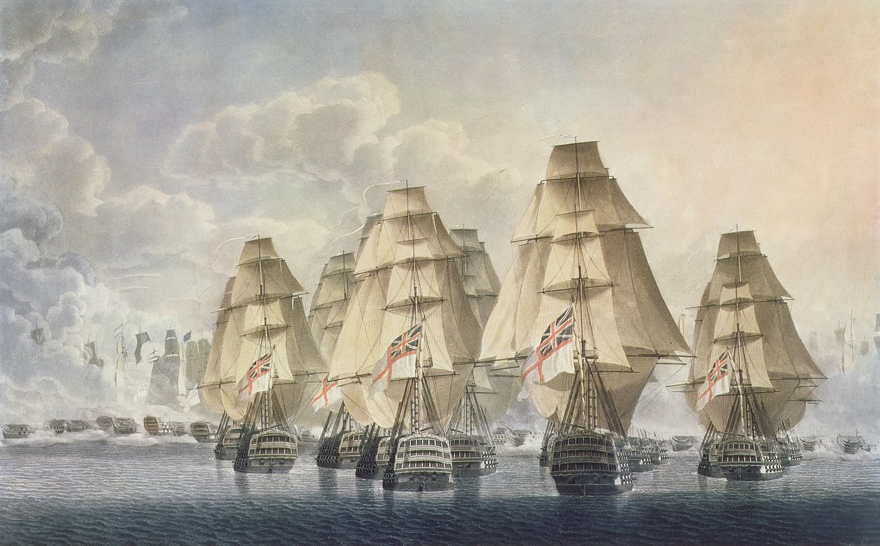 Schlacht von Trafalgar, hintere Division, 1806 von Robert Dodd
